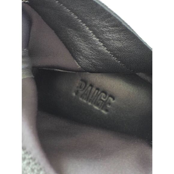 Paige Boots Annika Kitten Heel Size 6 Black Leather Pull On Sock Booties - Picture 6 of 7